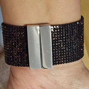 Black and Red Glittery Bracelet